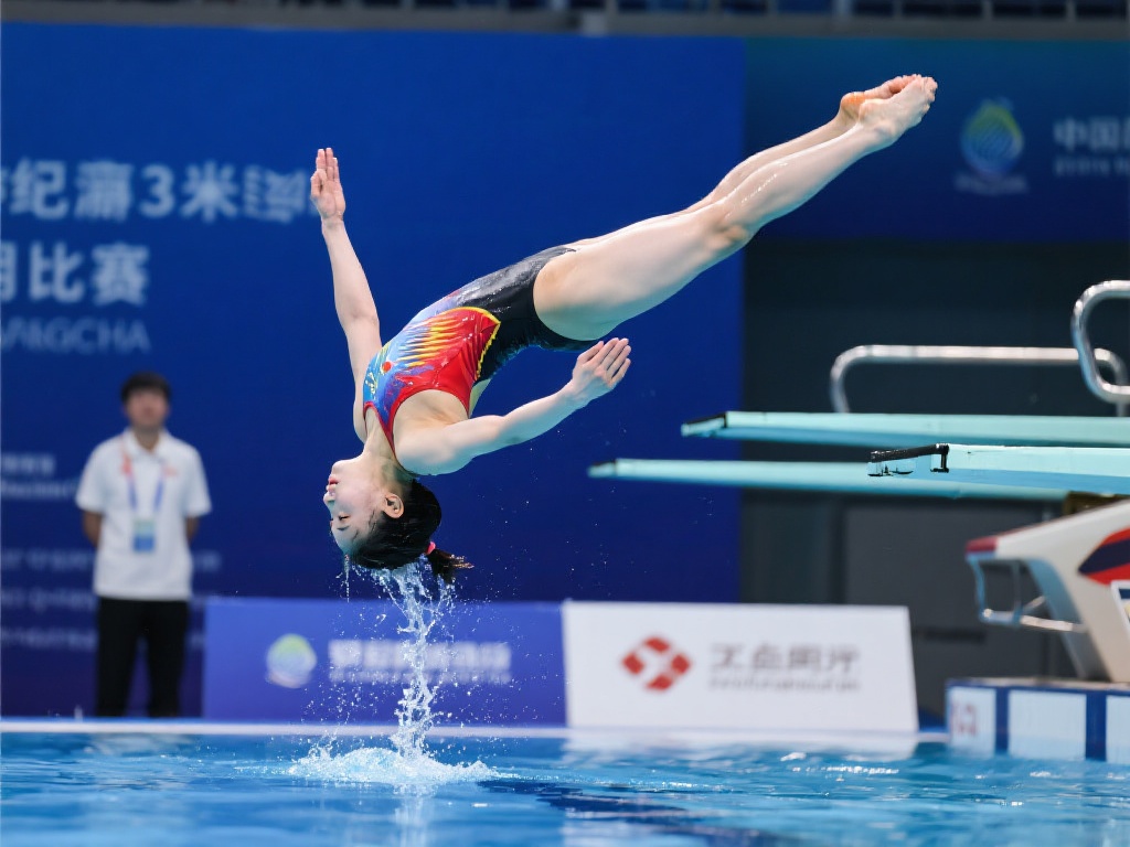 女子3米板项目对运动员的技术要求极高，不